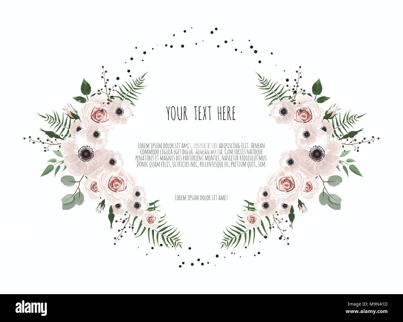 Spring flowers bouquet for vintage card. Vector illustration Stock ...