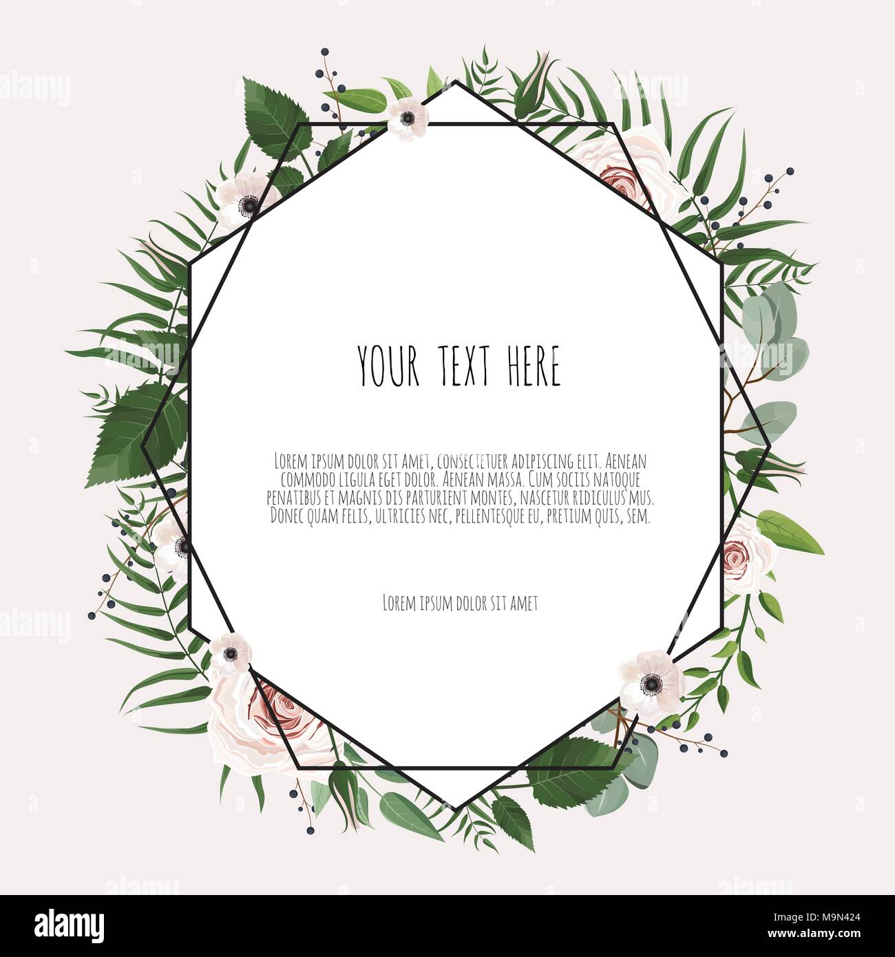 Spring flowers bouquet for vintage card. Vector illustration Stock ...