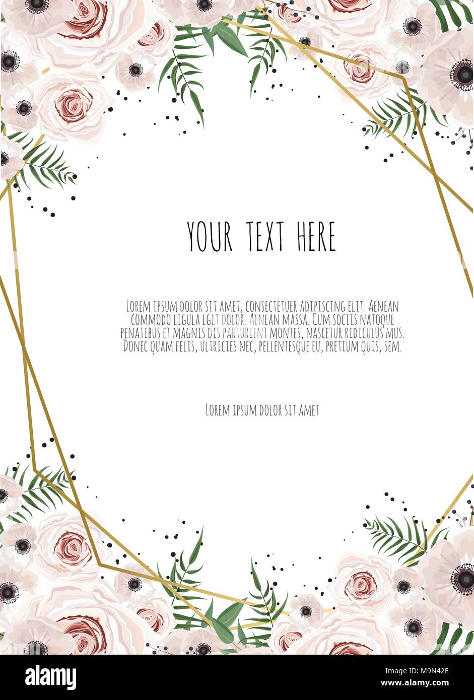 Spring flowers bouquet for vintage card. Vector illustration Stock ...