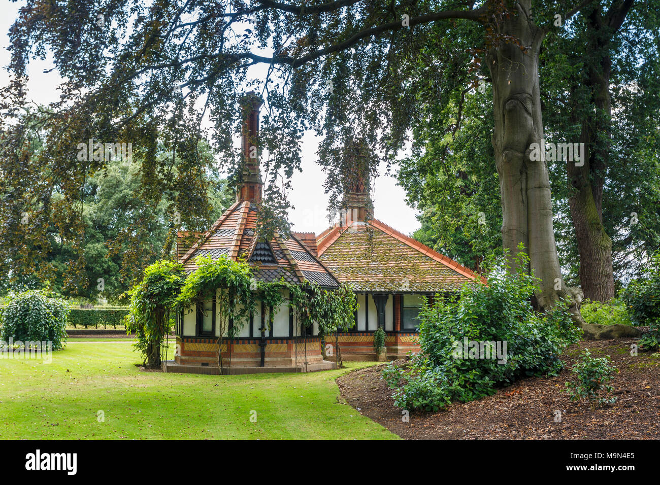 Queen Victoria's Tea House, a brick pavilion building built in 1869 in