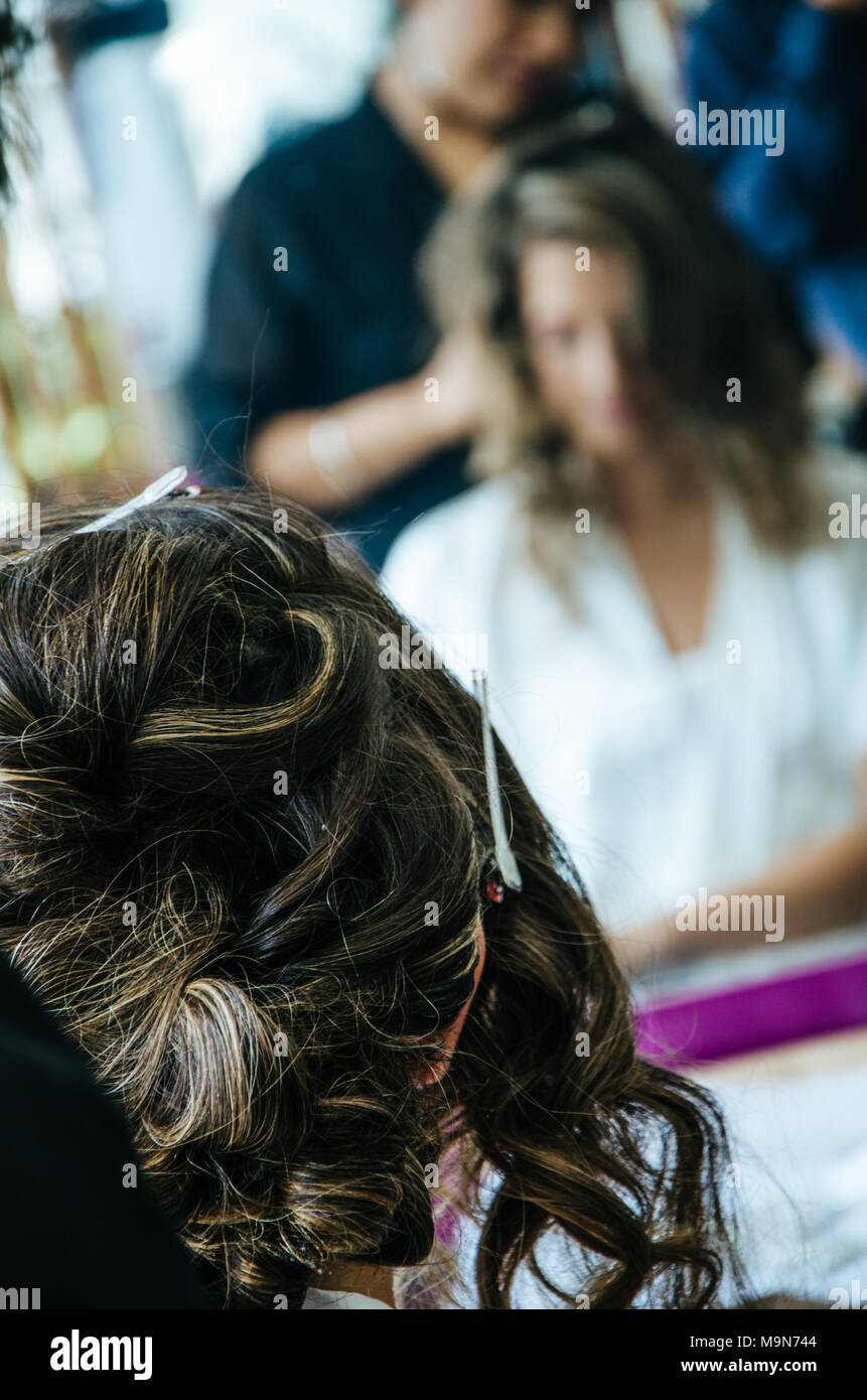 Market braiding hair hi-res stock photography and images - Alamy