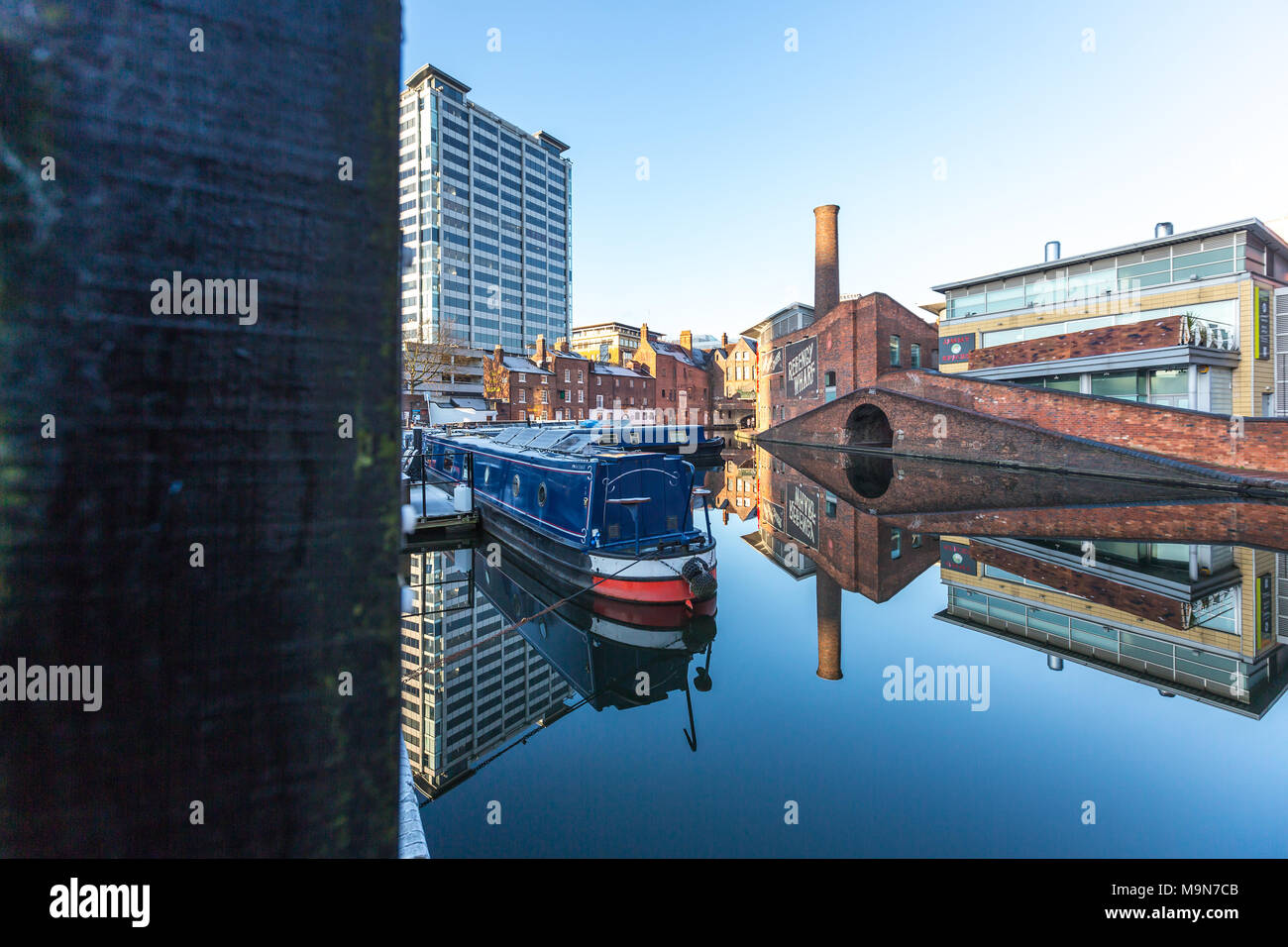Canal Waterfront from Canal House Bridge St Birmingham Stock Photo Alamy