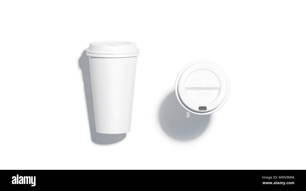 Download Blank white disposable paper cup mock up lying and stand ...