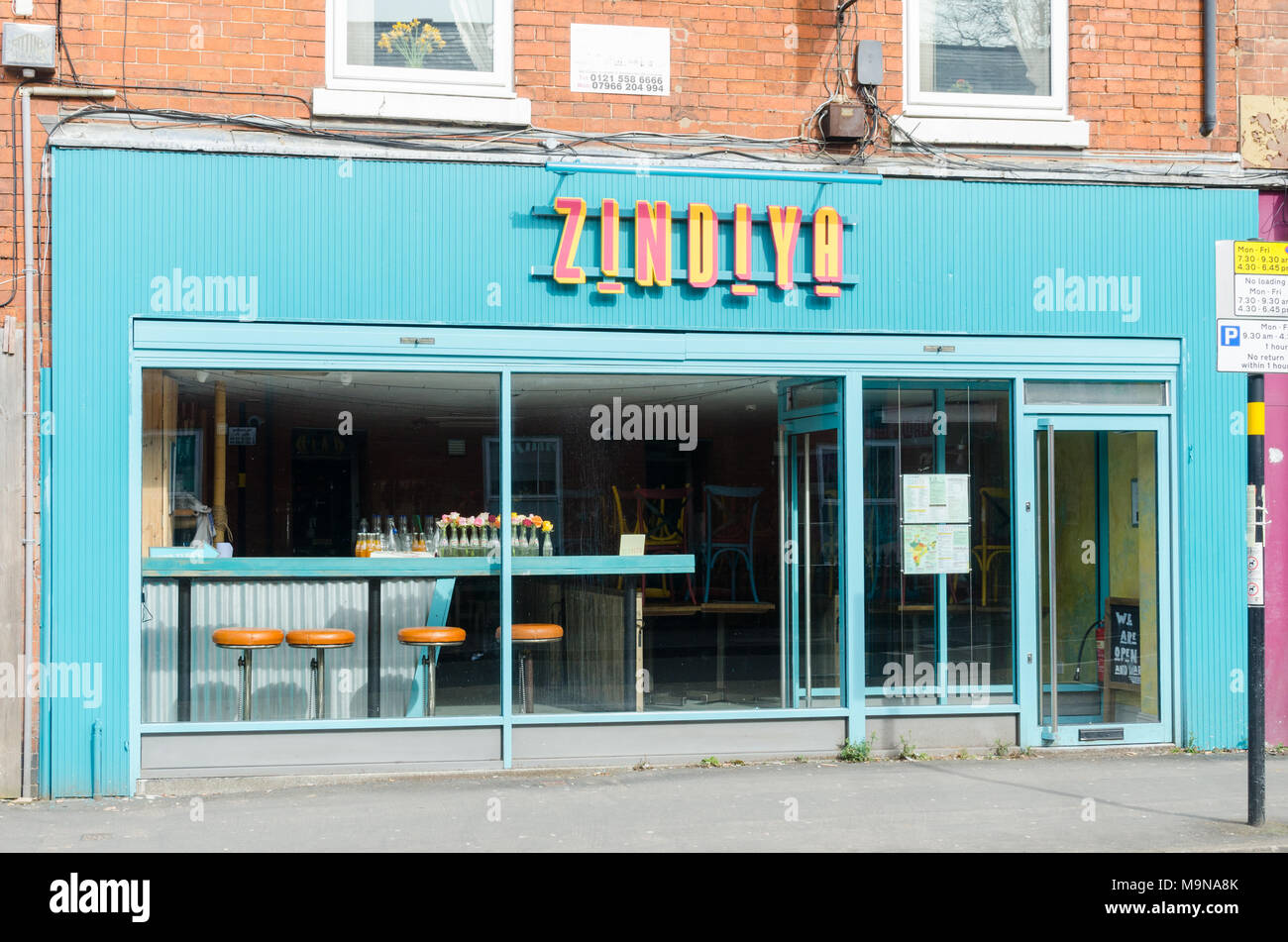 Zindiya Streatery and Bar indian street food restaurant in Moseley, Birmingham,UK Stock Photo