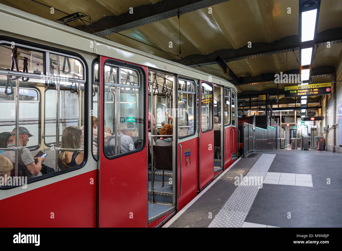 Funiculaire de Fourvière, Lyon, France Stock Photo