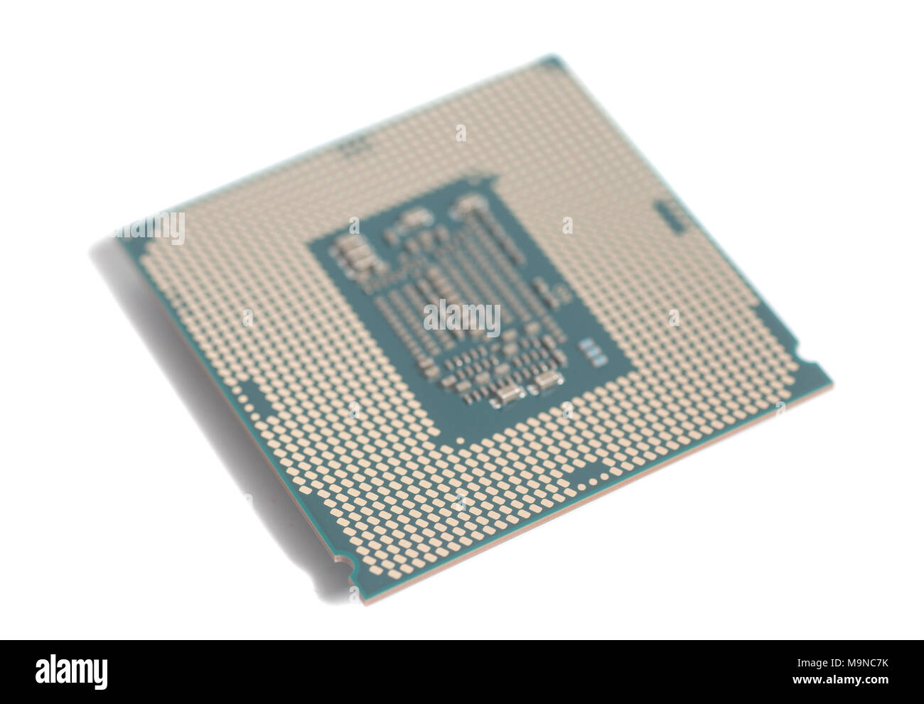 Central processing unit CPU microchip processor isolated on white Stock ...