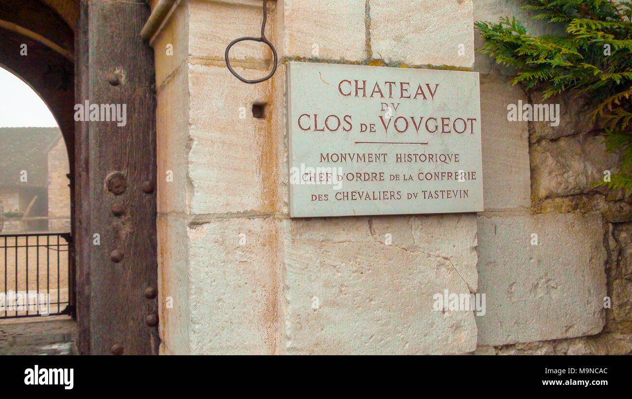 Chateau Clos De Vougeot Stock Photo