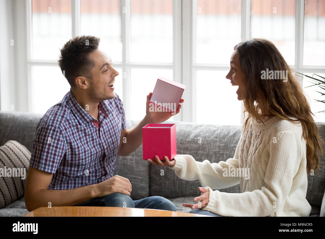 Surprise present given by cheap husband