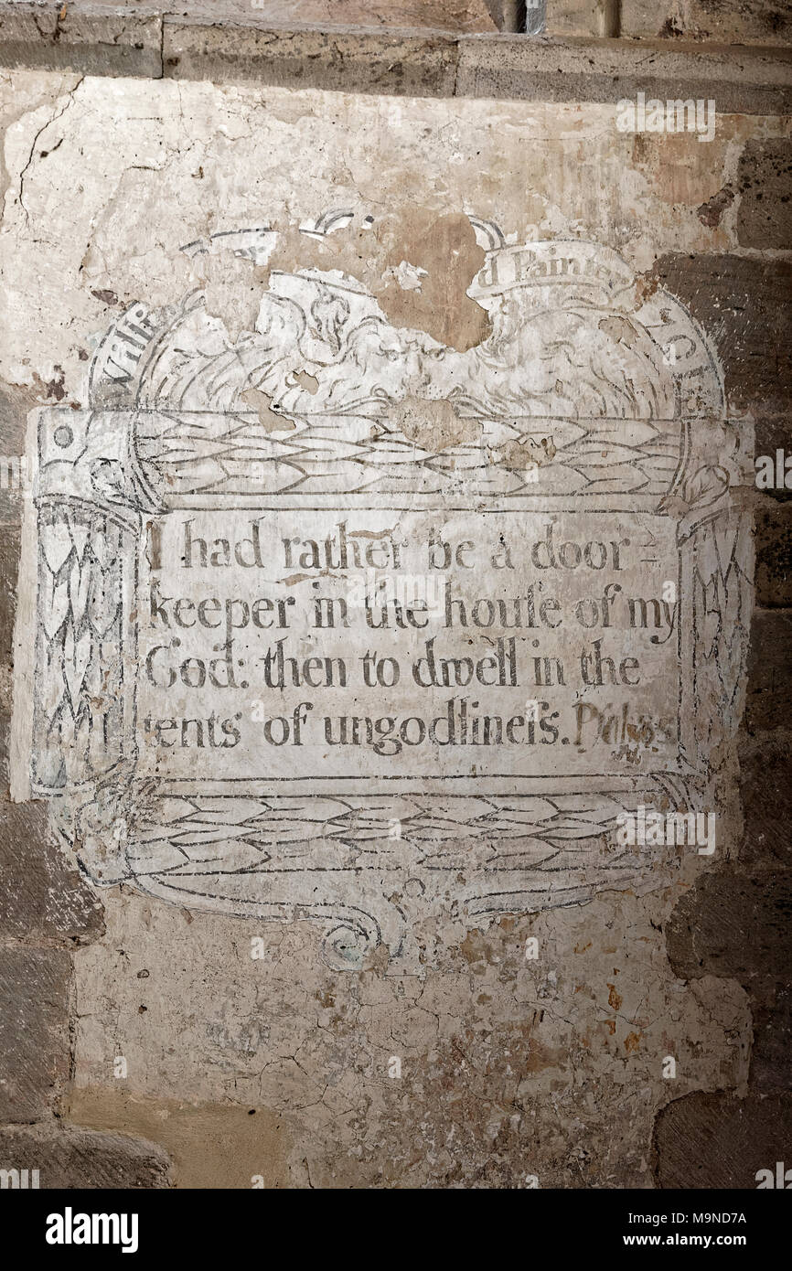 I Had Rather Be A Doorkeeper Wall Painting At Dore Abbey Stock