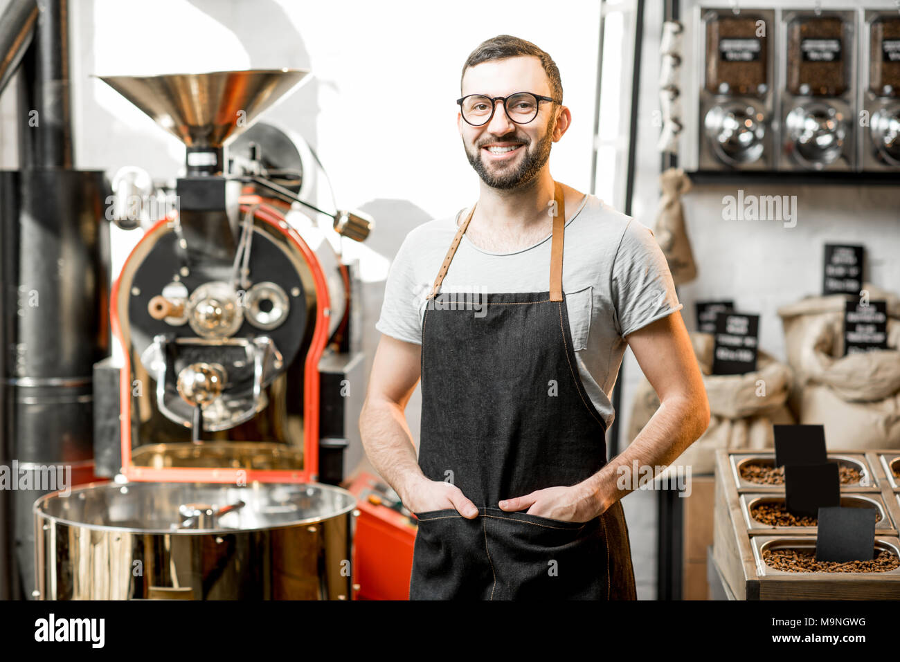 Barista in the coffee shop Stock Photo Alamy