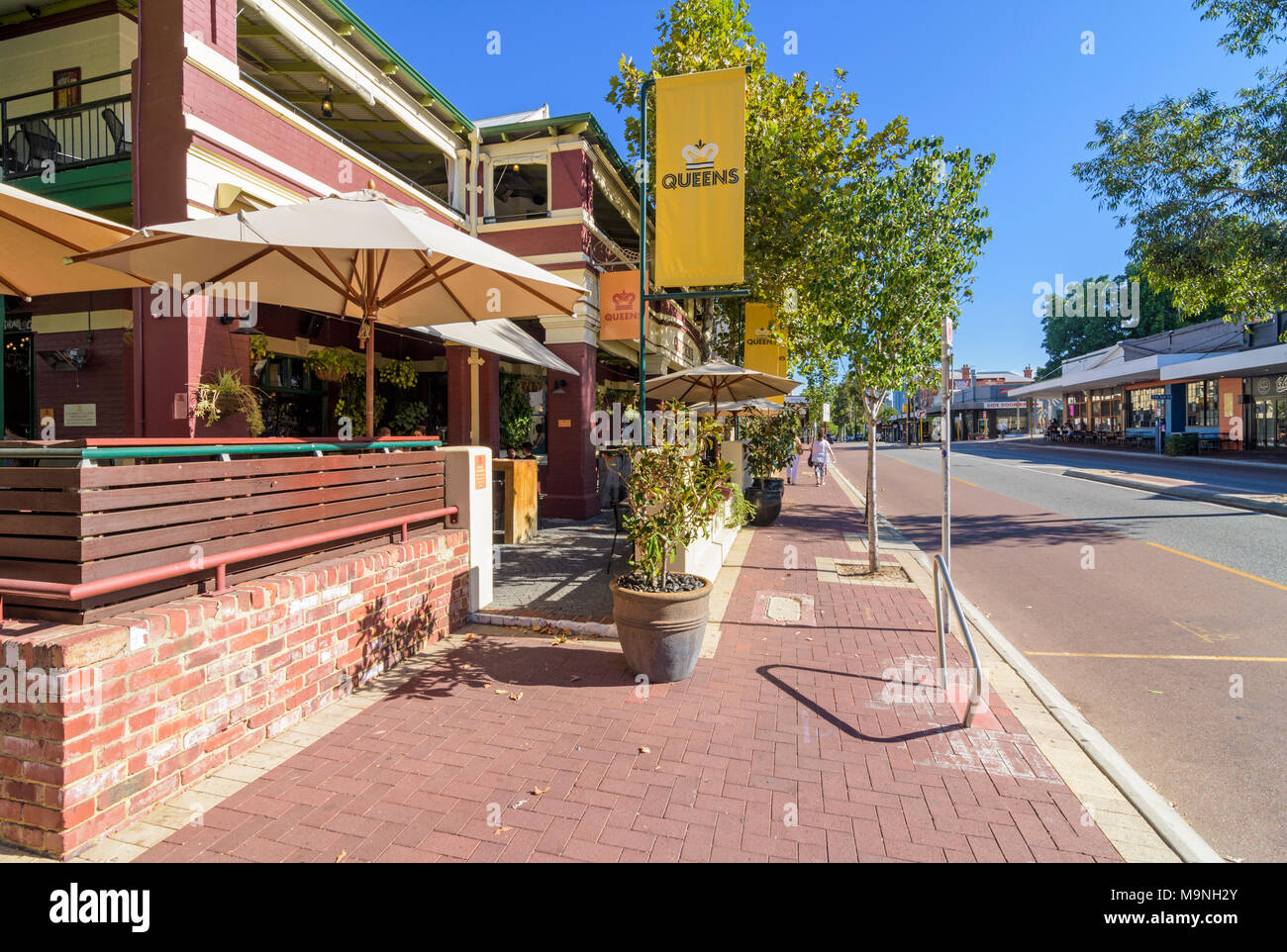 The Queens Tavern, a large rustic pub along Beaufort Street, Highgate, Perth, Western Australia Stock Photo