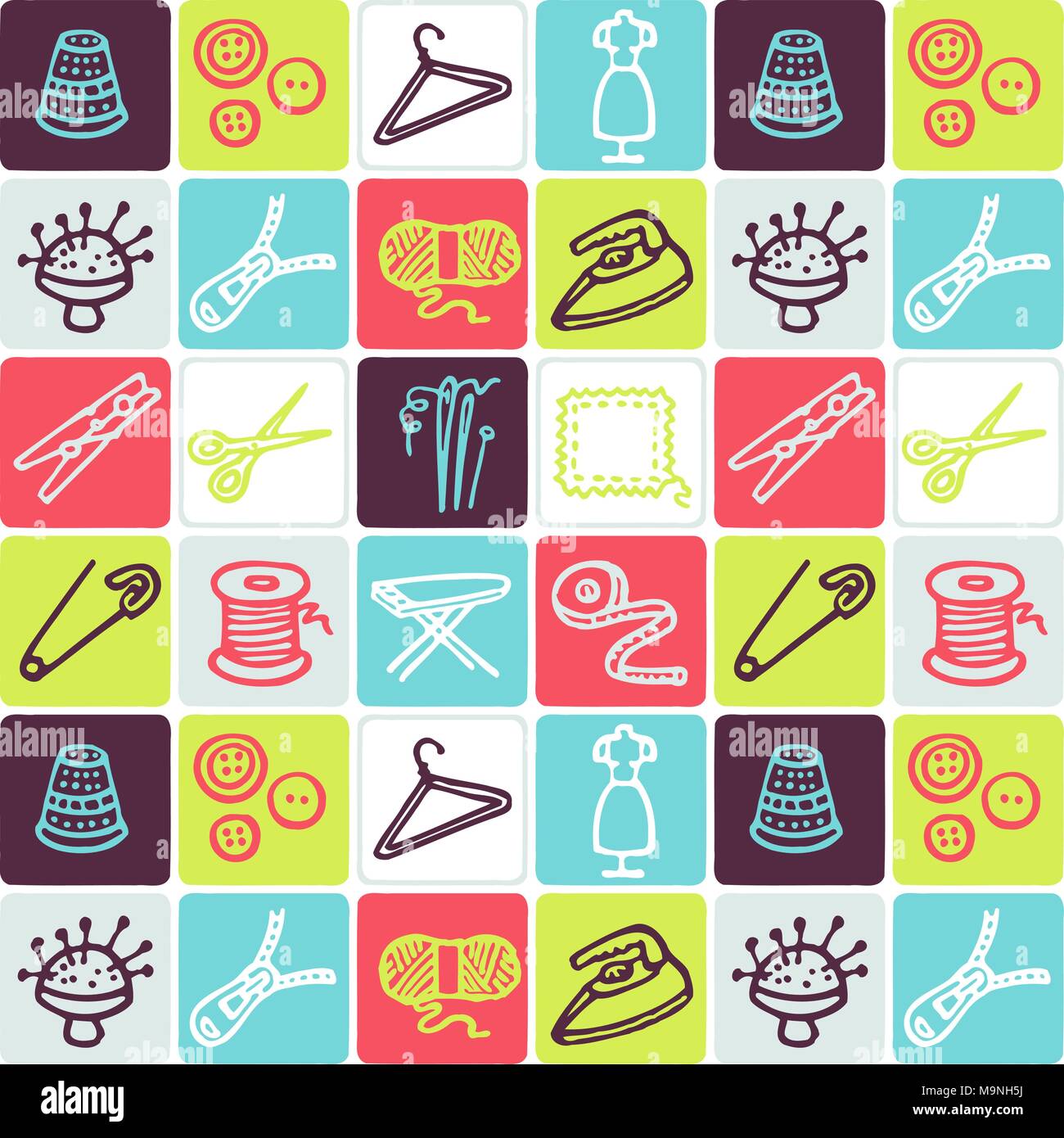 Hand Drawn Icons Set - Household 3 Stock Vector