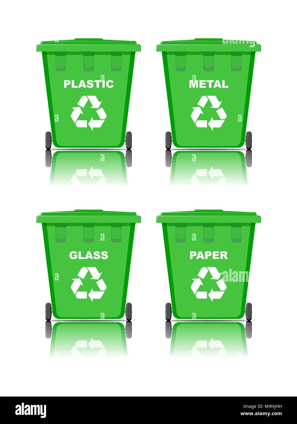 Waste collection bins Stock Vector Images Alamy