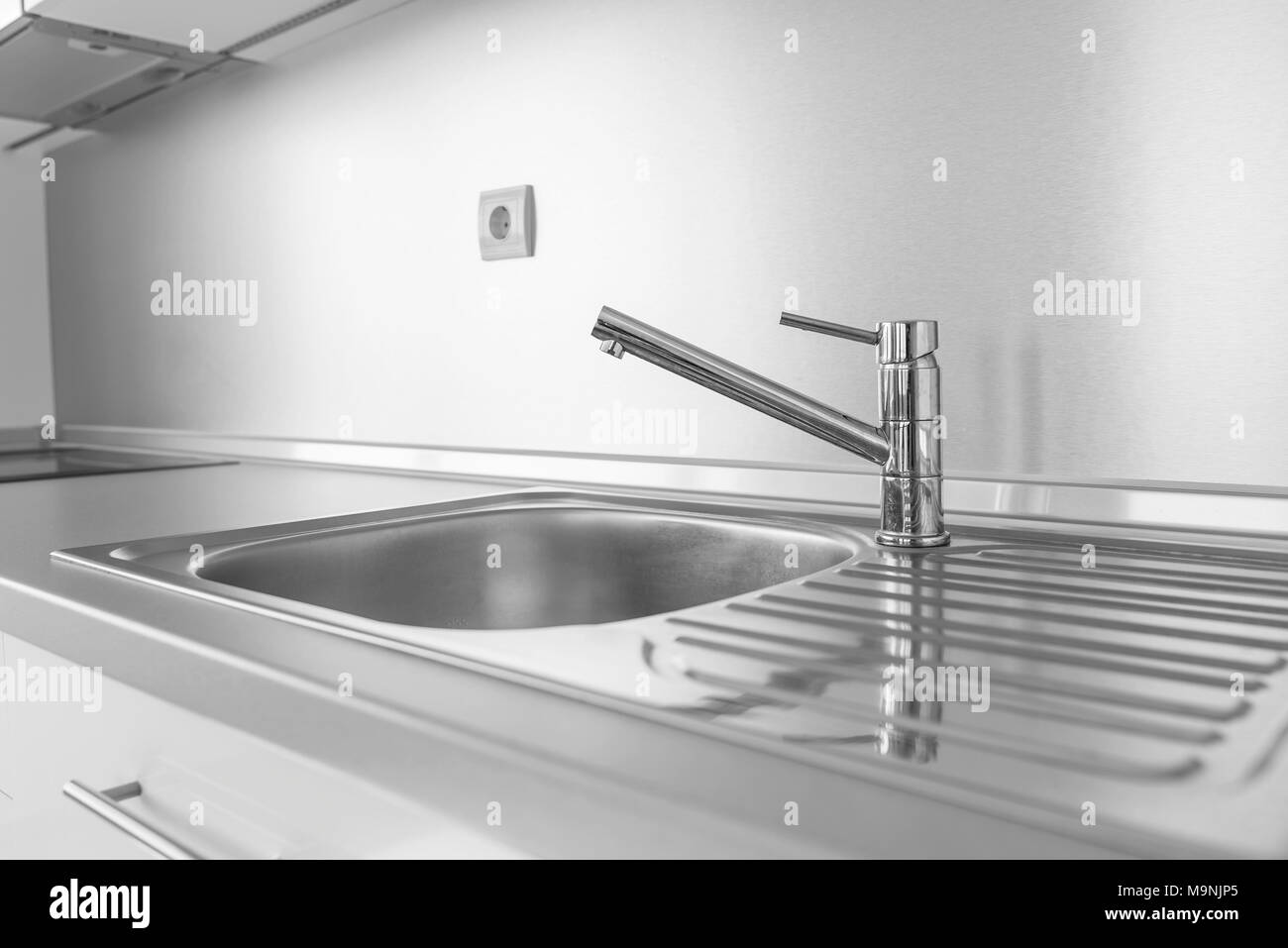Kitchen sink and water tap Stock Photo Alamy