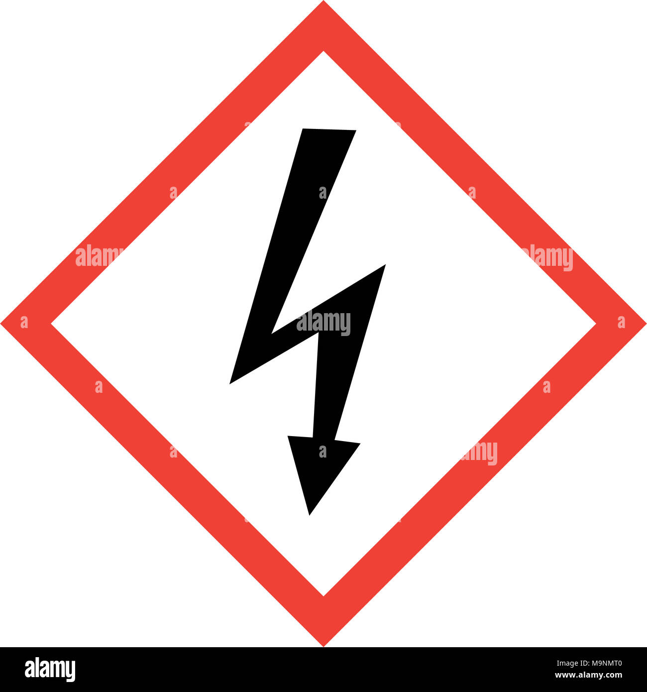 Hazard sign with shock symbol Stock Photo Alamy