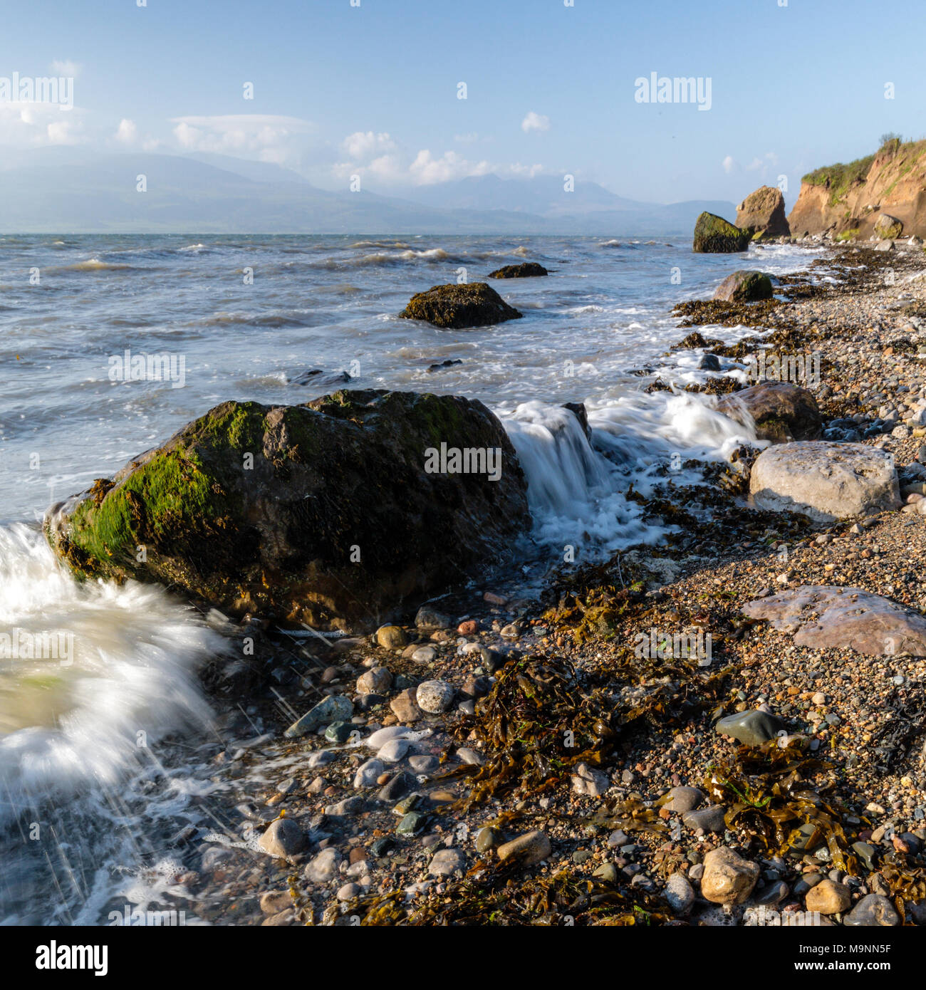 Lleiniog Beach, Anglesey, North Wales UK Stock Photo