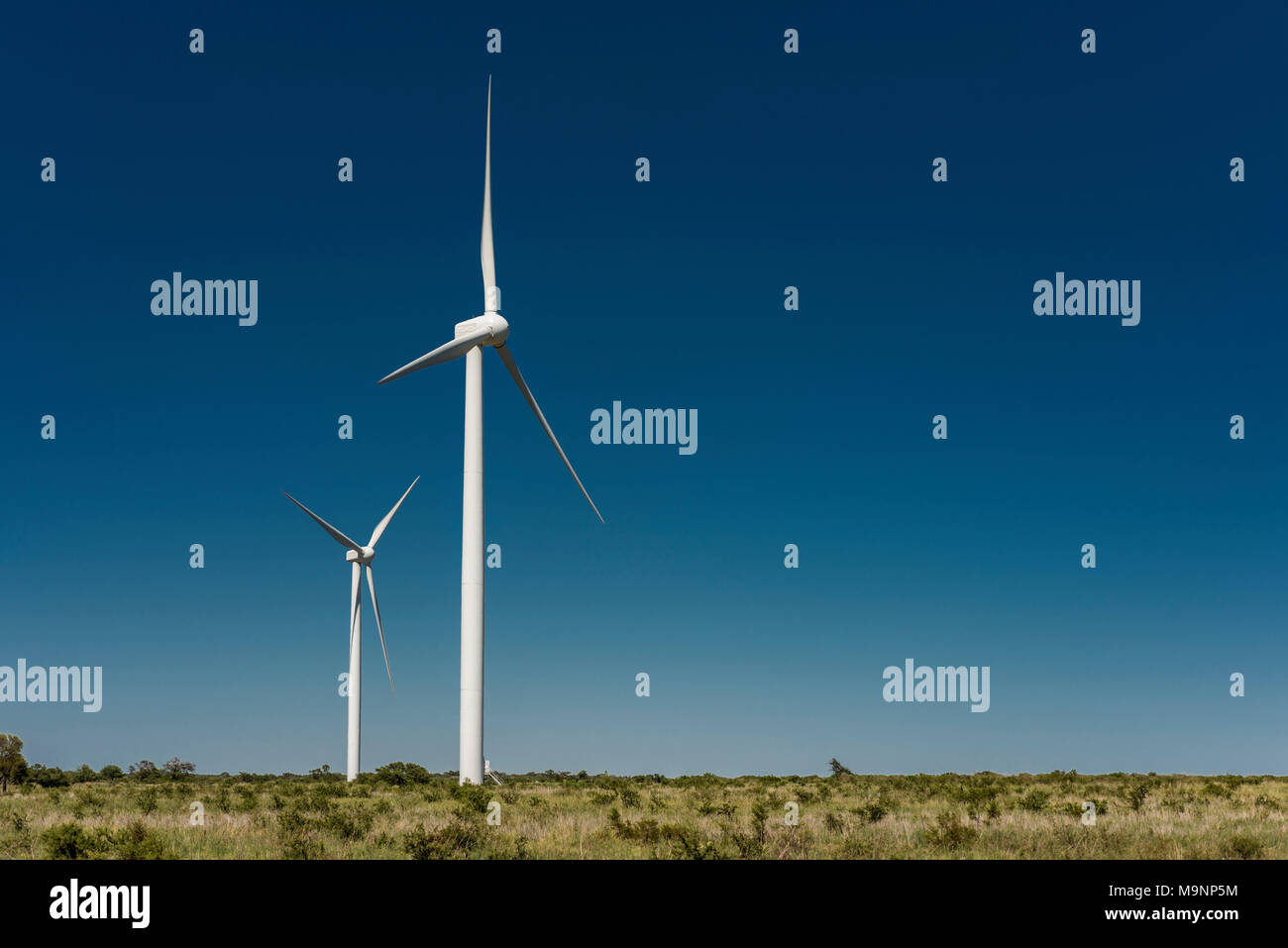 wind generators in Santiago del Estero, Argenina Stock Photo