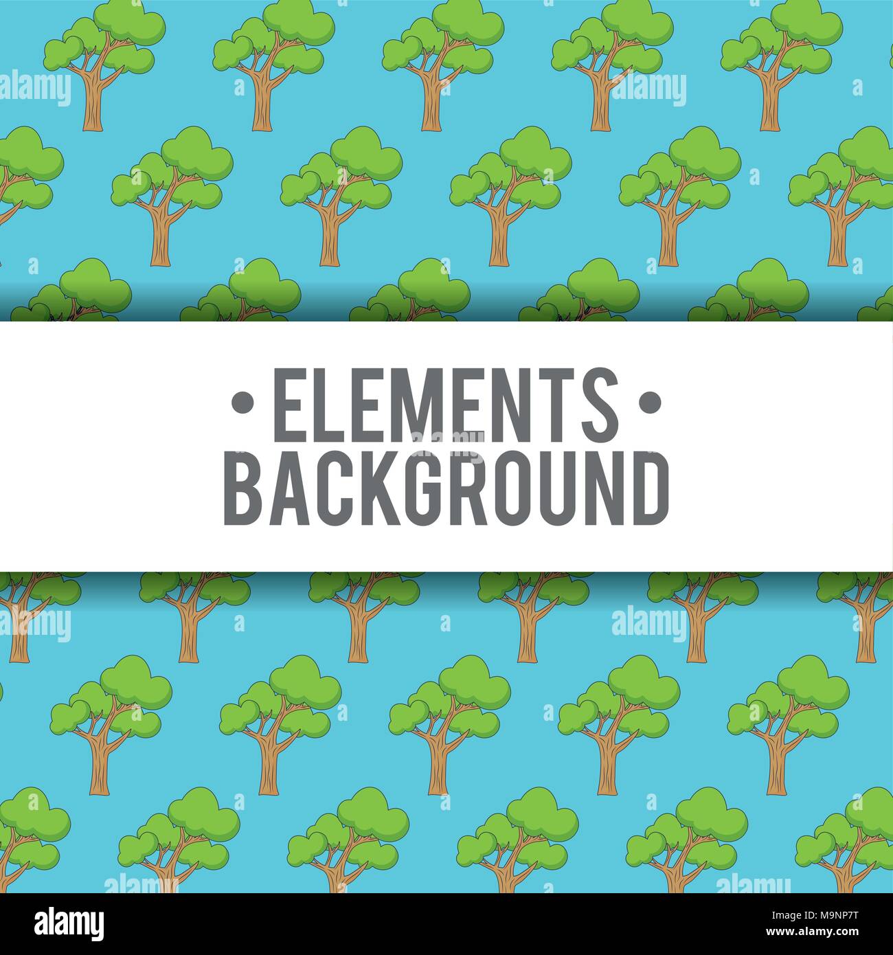 Elements background with tree plant icon, colorful design. vector ...