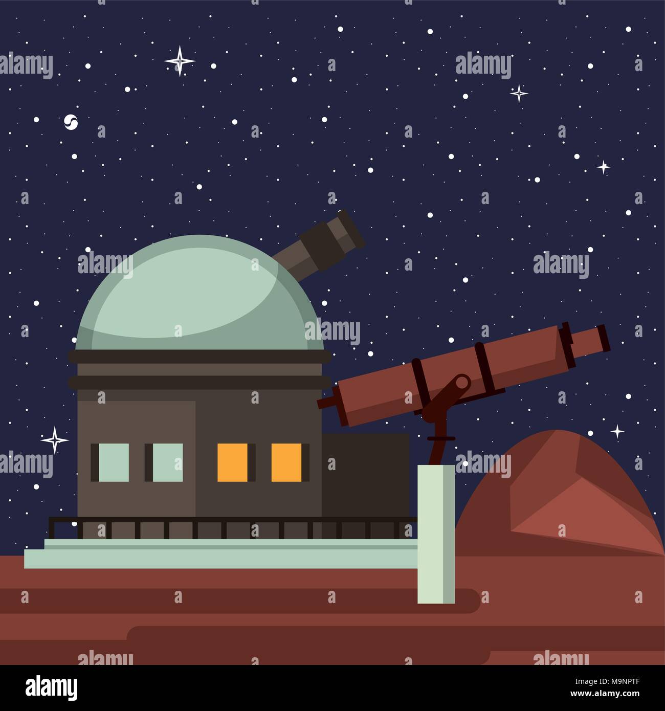 Very large telescope Stock Vector