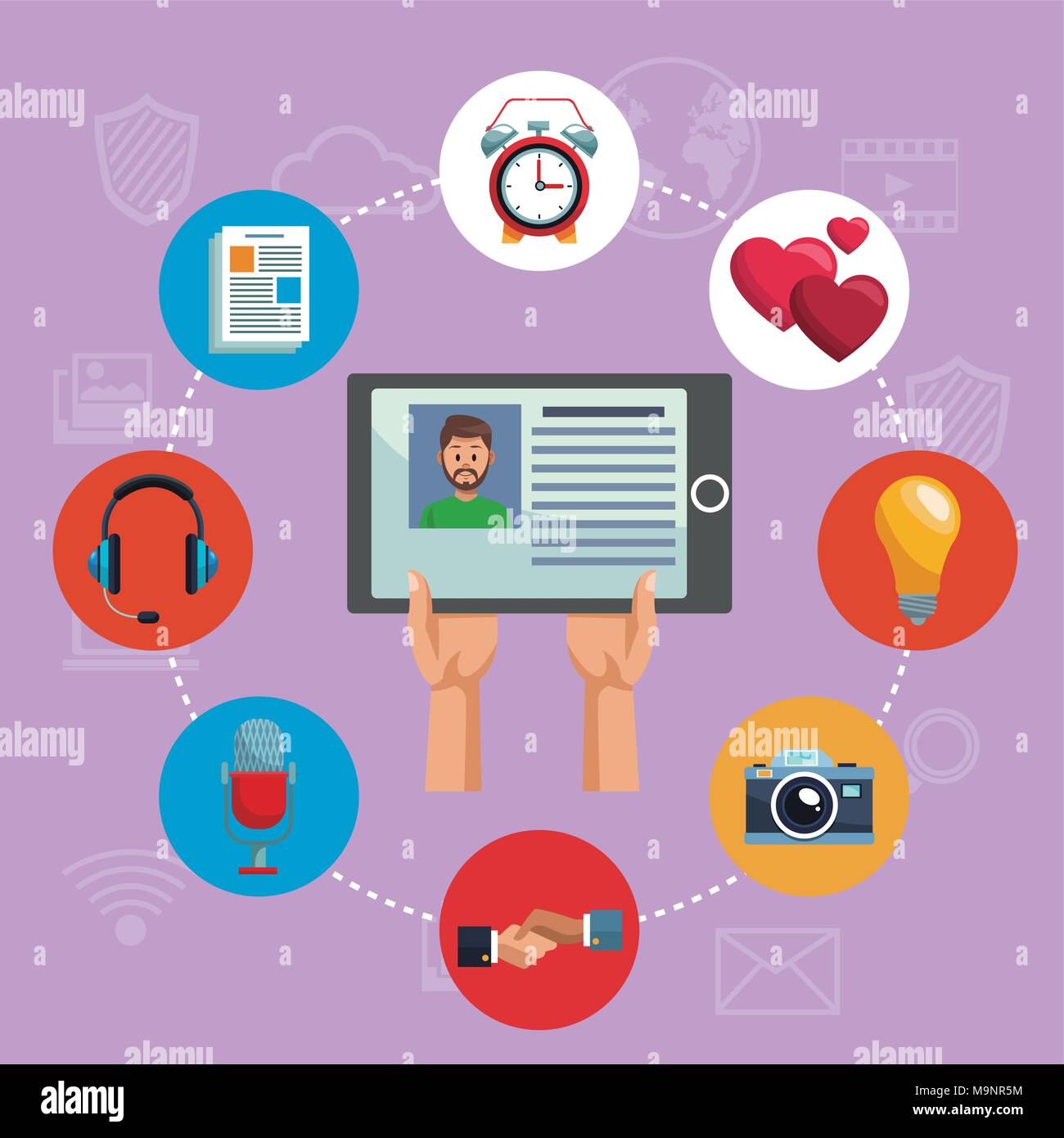 Navigating on social media Stock Vector Image & Art - Alamy 