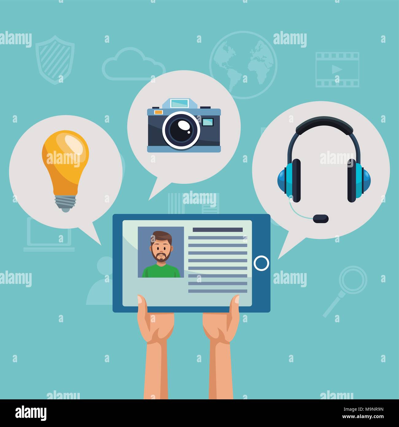 Navigating on social media Stock Vector Image & Art - Alamy 