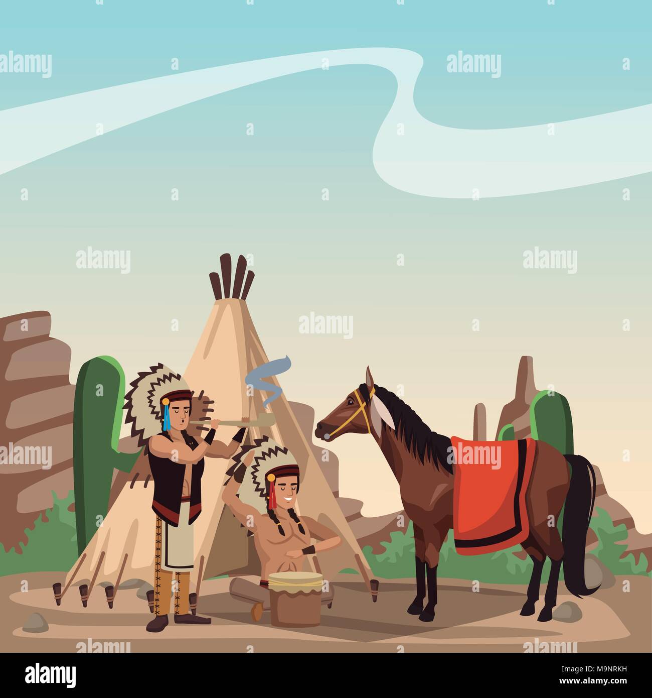 American Indian Tribe Stock Vector Image And Art Alamy 3134