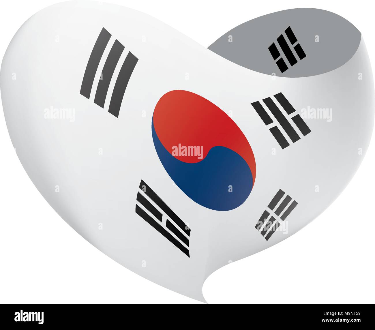 South Korean flag, vector illustration Stock Vector