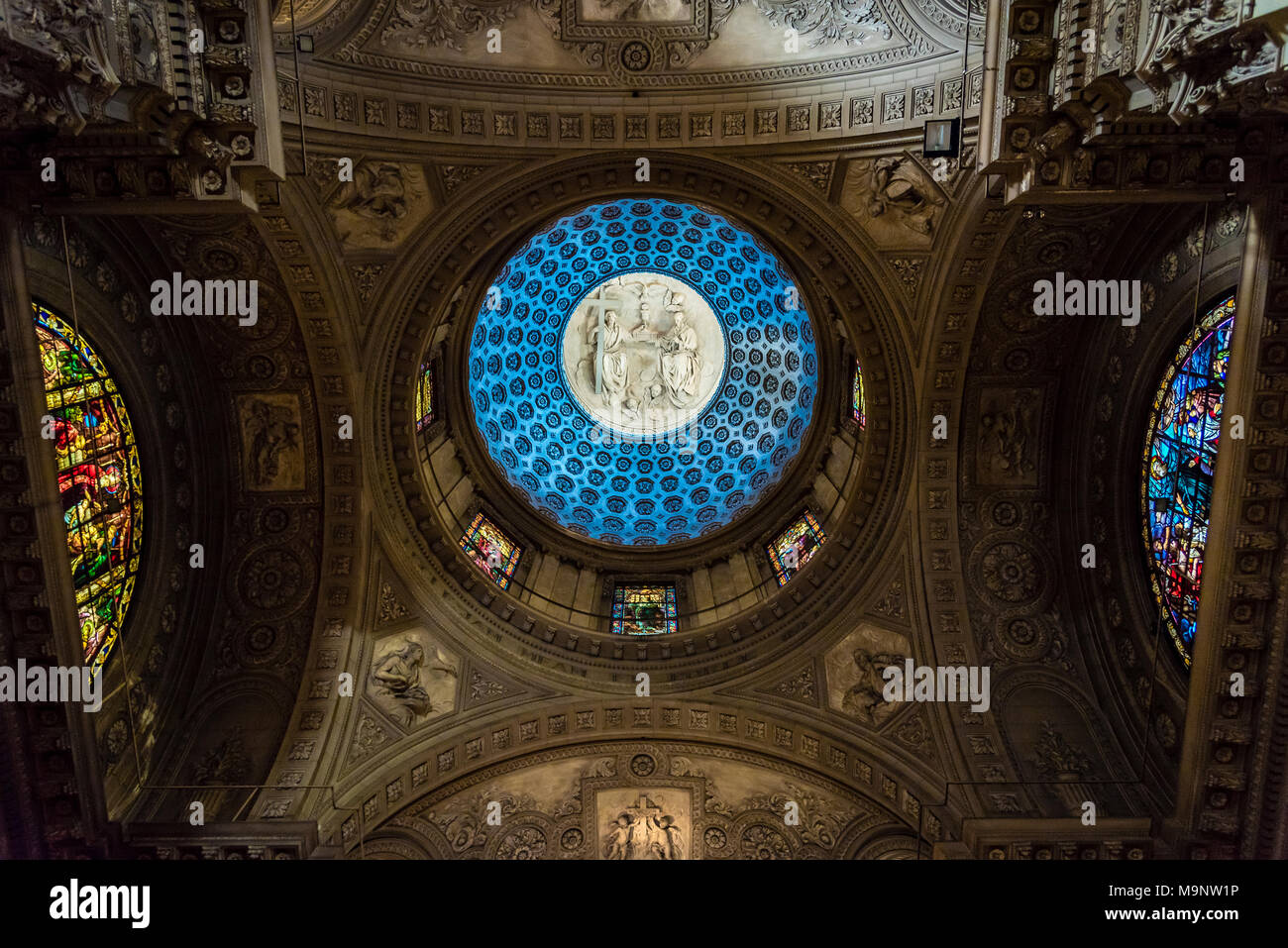 Inside Basilica San Nicolas de Bari, Buenos Aires, Argentina Stock Photo