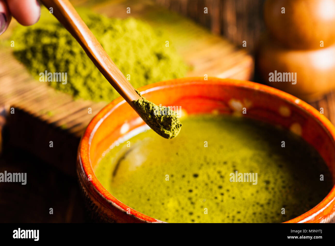 Matcha tea powder Stock Photo Alamy