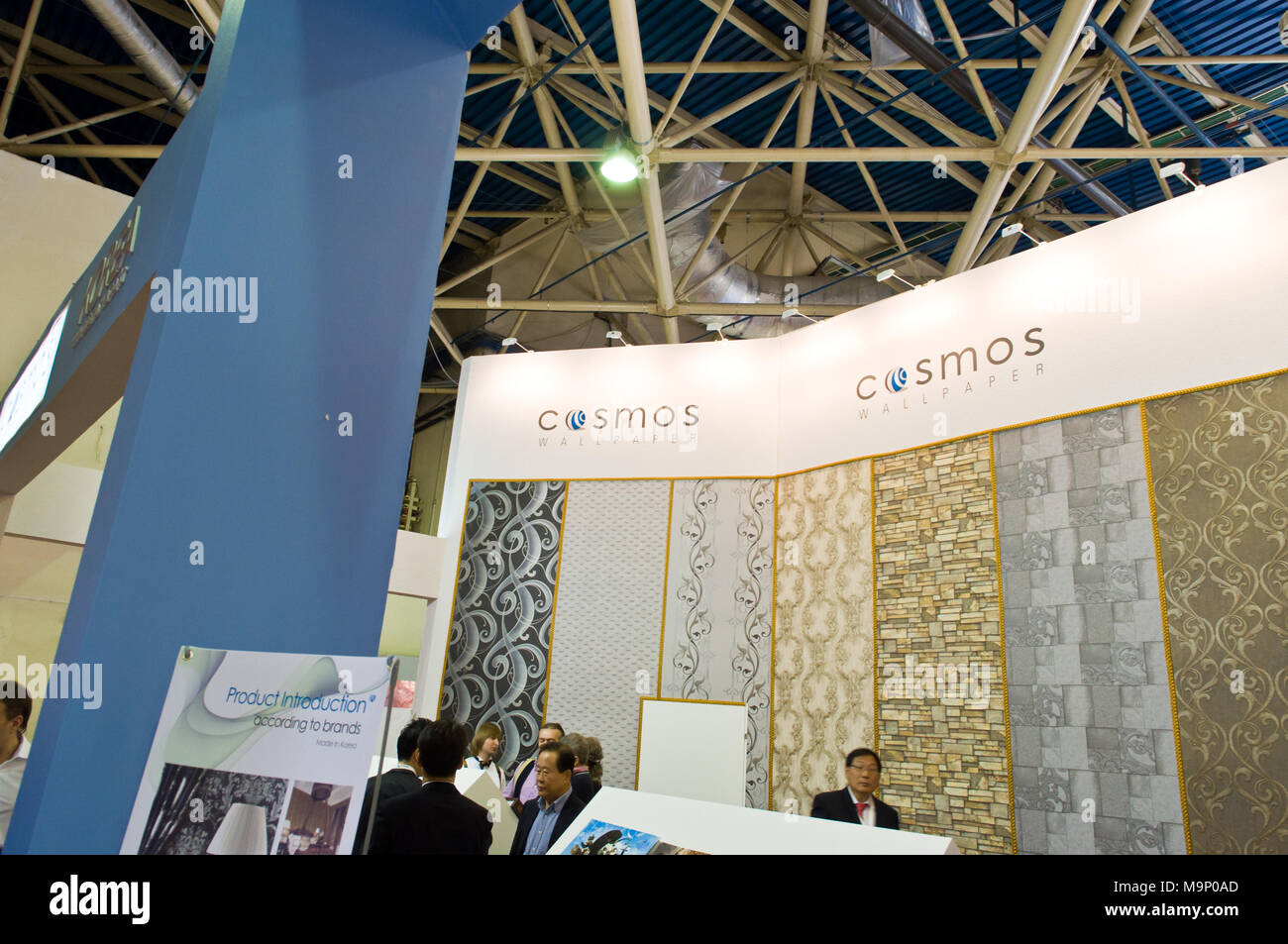 Cosmos booth at MosBuild 2013 Exhibition, april 2013, Moscow, Russia Stock Photo