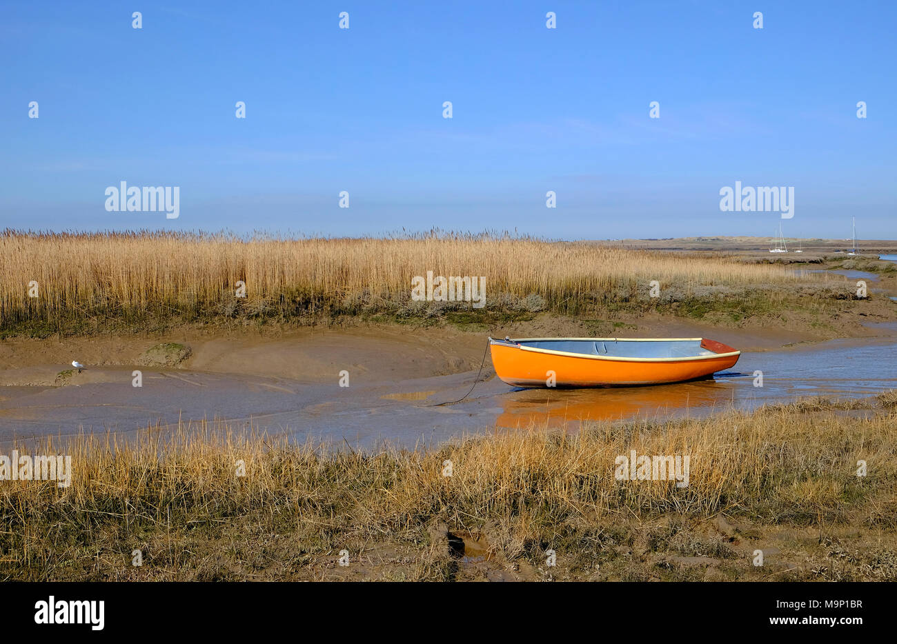 brancaster staithe harbour, north norfolk, england Stock Photo