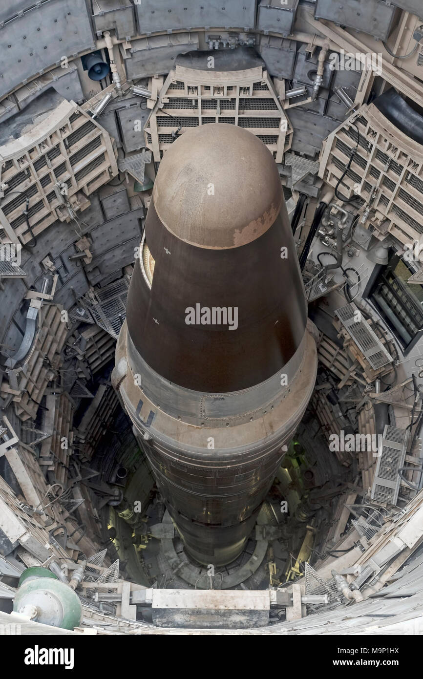 Head of the Intercontinental Rocket, Titan Missile Museum, Green Valley, Tucson, Arizona, USA Stock Photo