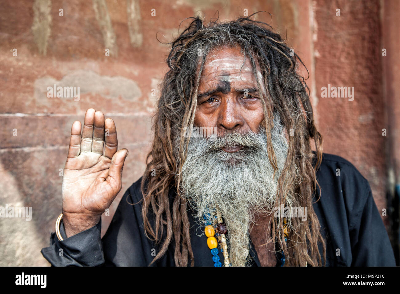 Aghori Sadhu, Portrait, Varanasi, India Stock Photo