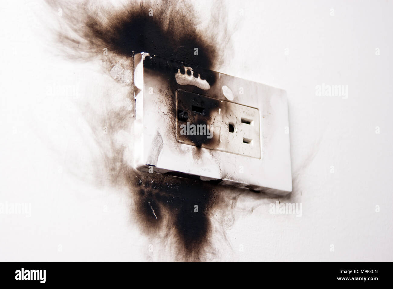 electrical failure in power outlet isolated Stock Photo Alamy