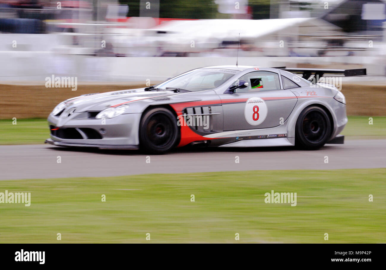 Mercedes-Benz SLR McLaren 722 GT racing at Goodwood Festival of Speed. Stock Photo