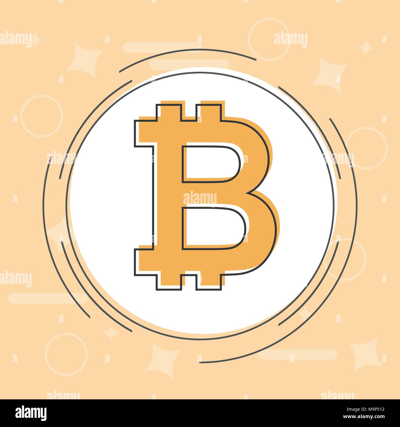 Bitcoin concept. Cryptocurrency logo sigh. Digital money. Block chain,  finance symbol. Flat style vector illustration Stock Vector Image & Art -  Alamy