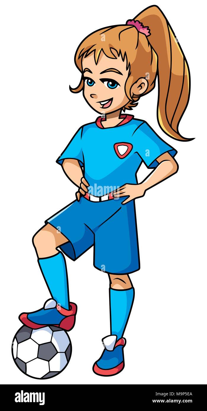 Girl Soccer Player Cartoon | vlr.eng.br