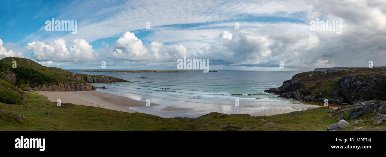 Bay, Ceannabeinne Beach, Lairg, Sutherland, Highlands, Scotland, United Kingdom Stock Photo