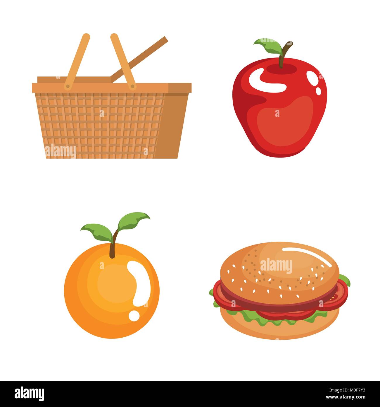 picnic day set icons Stock Vector Image & Art - Alamy