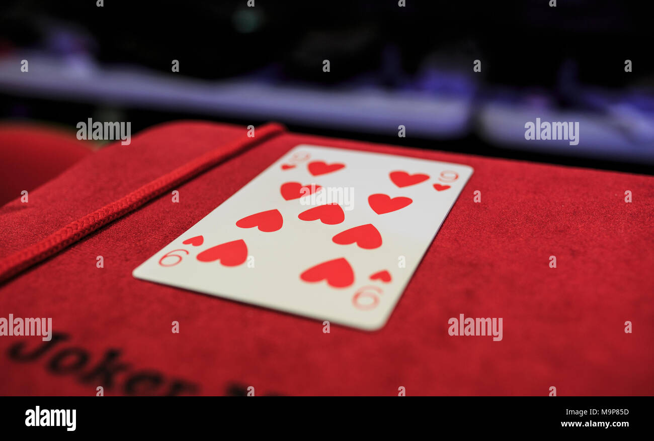Ten of hearts playing cards Stock Photo