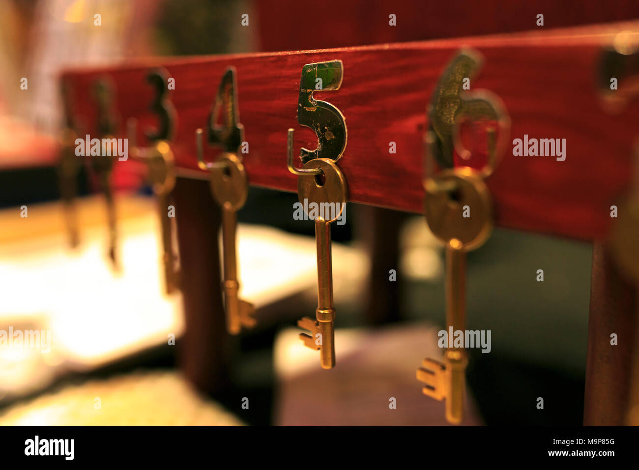 Group of hotel keys Stock Photo Alamy