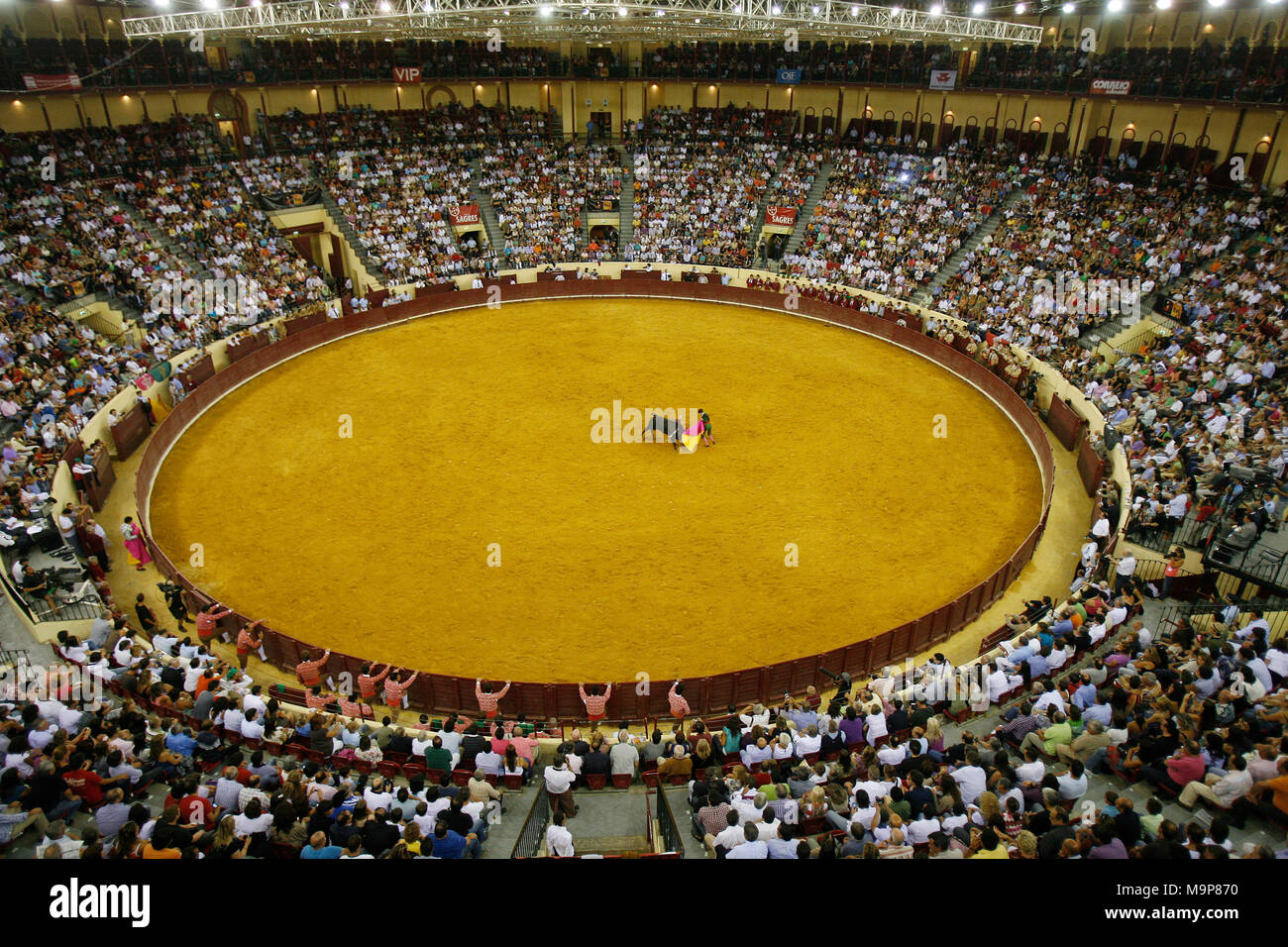 bullfight at campo pequeno arena in Lisbon Stock Photo Alamy