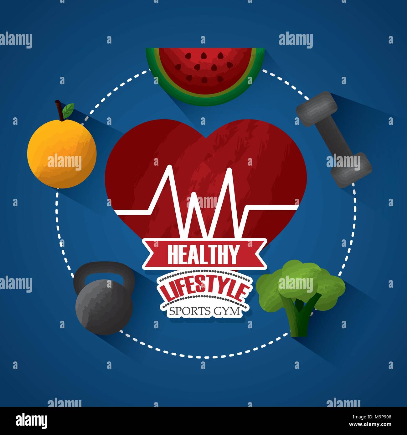 healthy lifestyle sport gym food Stock Vector Image & Art - Alamy