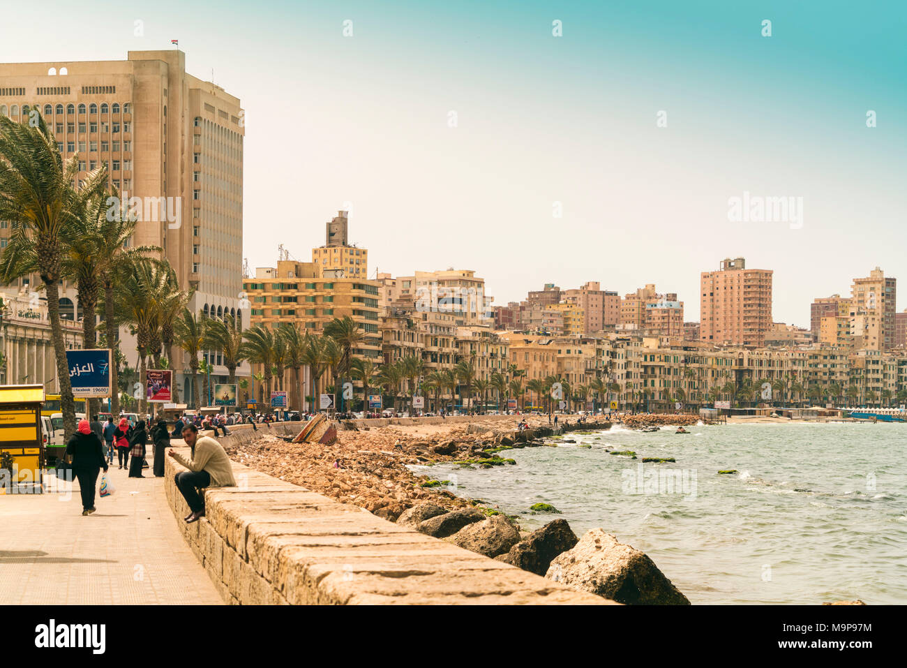 View of Alexandria during daytime, Egypt Stock Photo