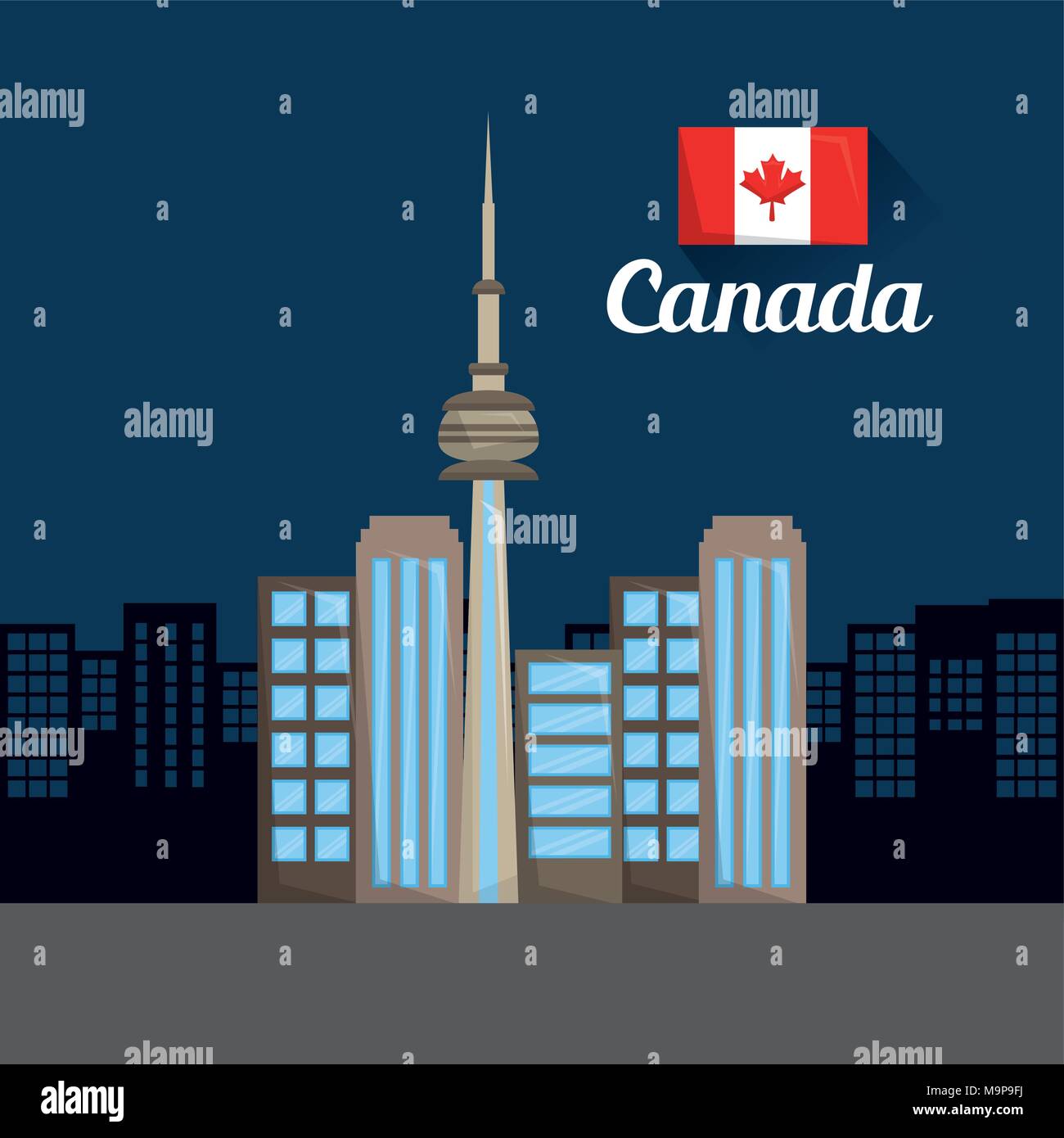 canada flag map monument Stock Vector Image & Art - Alamy