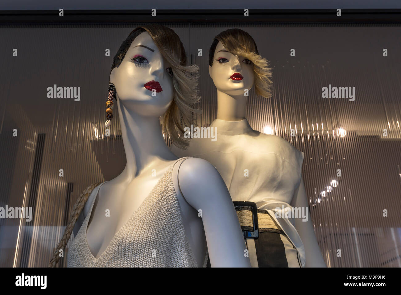 Two mannequins in a fashion store, Munich Stock Photo Alamy