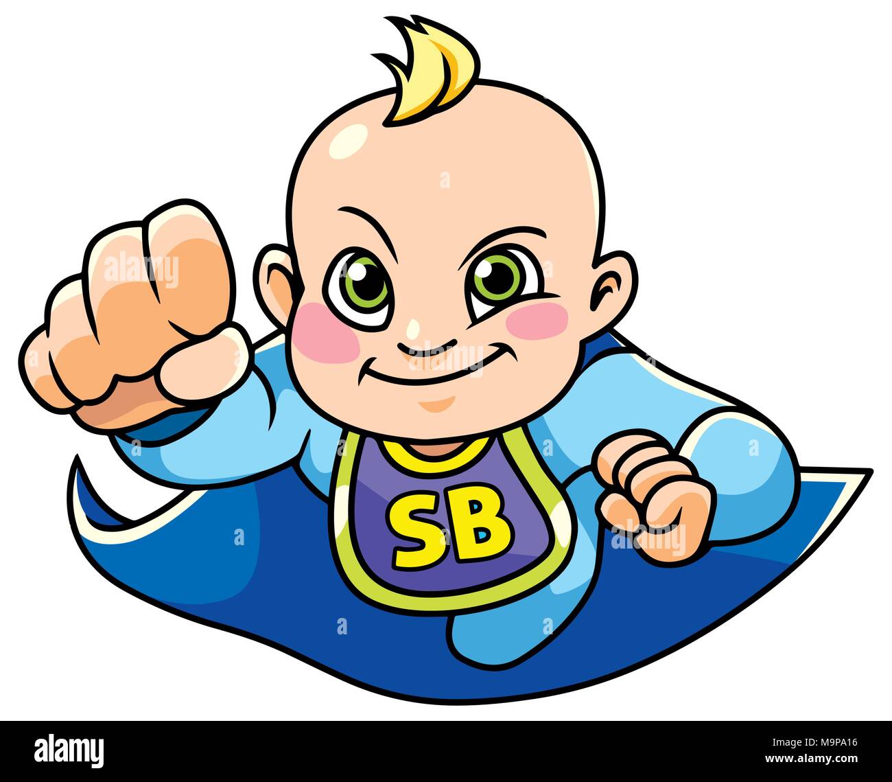 Super Baby Boy Flying Stock Vector Image & Art - Alamy