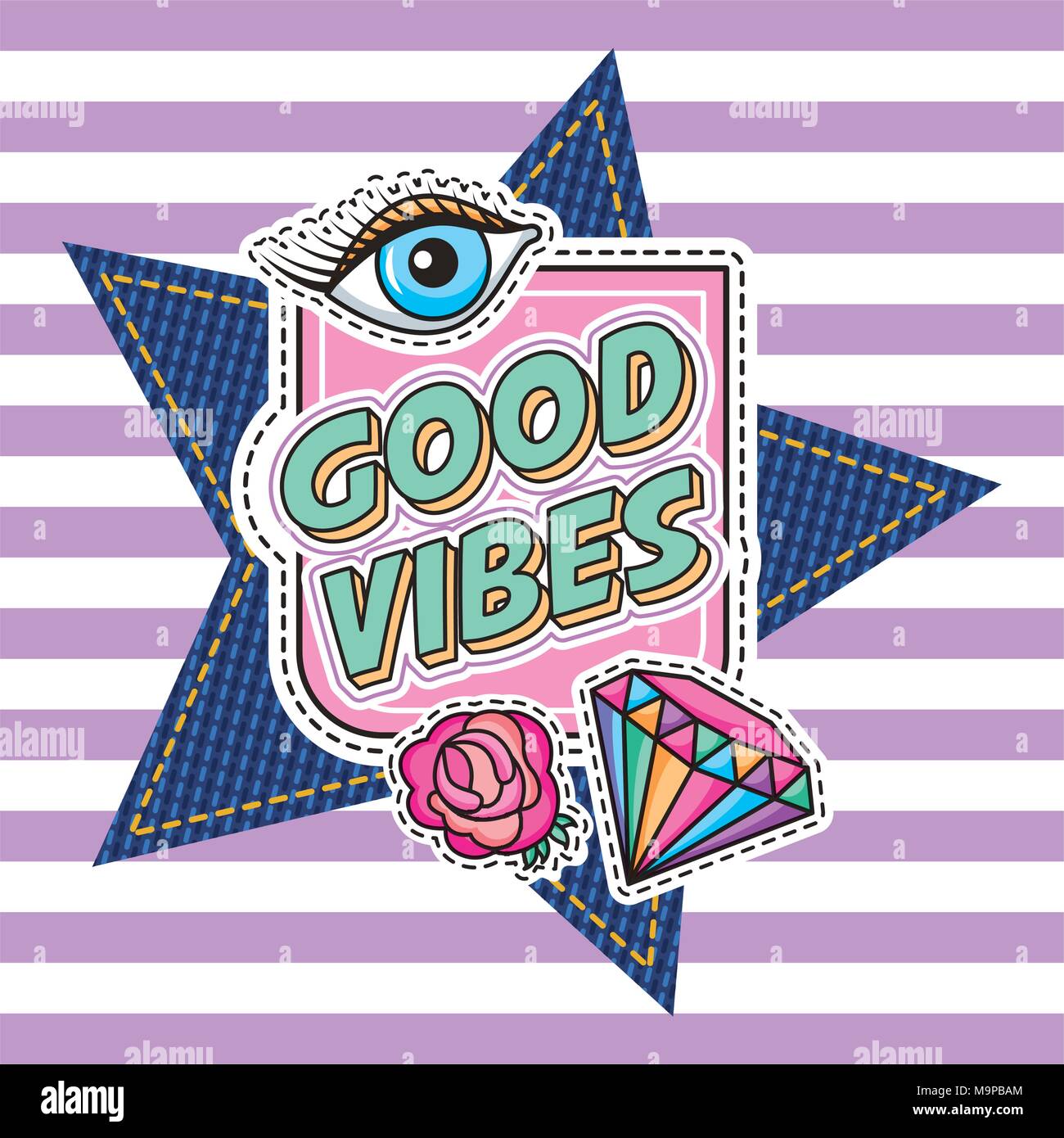 patches fashion image Stock Vector