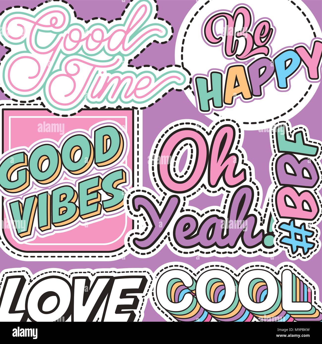 patches fashion image Stock Vector