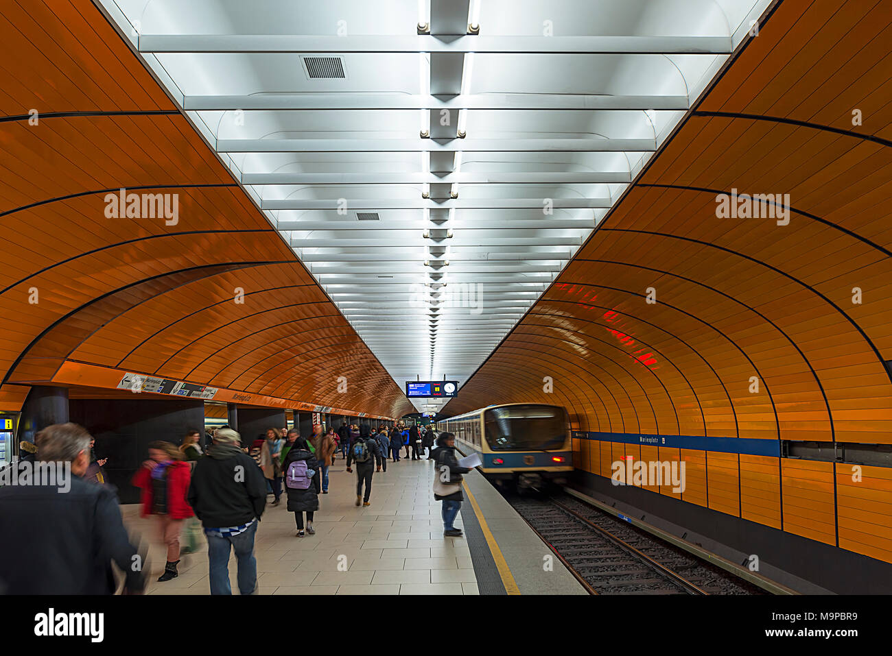 Underground Station Marienplatz, Munich, Bavaria, Germany Stock Photo